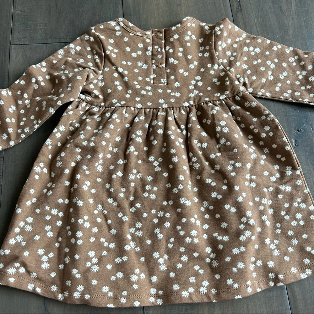 NWT cotton on baby tina fleece dress coco jumbo/lola floral - Picture 2 of 2